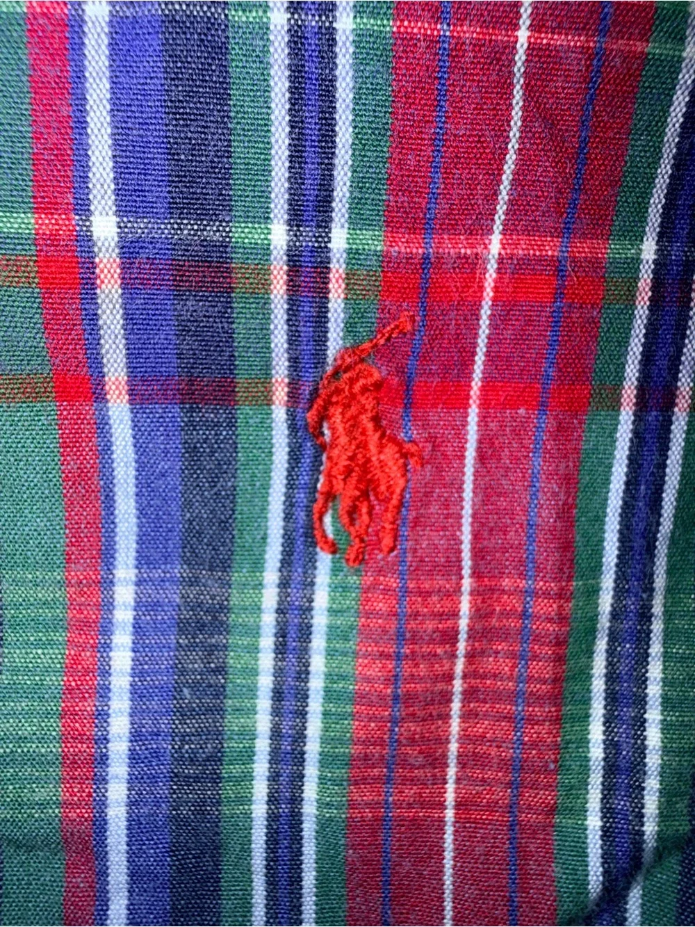Ralph Lauren Red, Blue & Green Plaid Button-Down Shirt - Kids